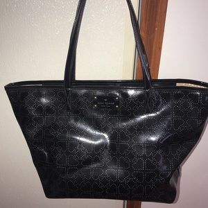 Kate Spade New York Black Parent Leather Tote